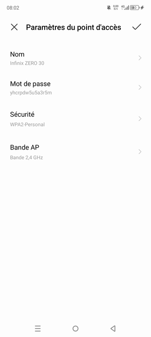 Sélectionnez Mot de passe