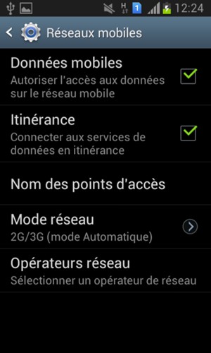 Sélectionnez Nom
des points d'accès