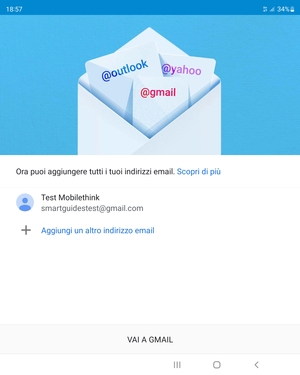 Seleziona VAI A GMAIL