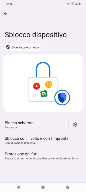 Il tuo telefono è ora protetto dal blocco schermo