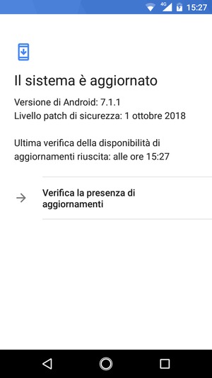 Seleziona Verifica la presenza di aggiornamenti