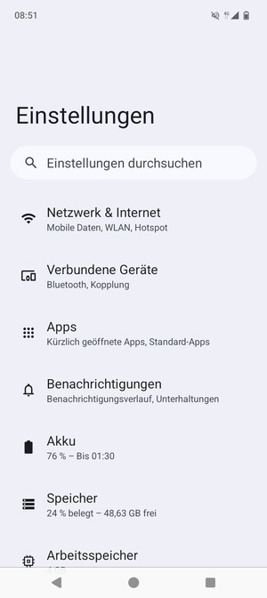 Wählen Sie Netzwerk & Internet