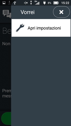 Seleziona Apri impostazioni