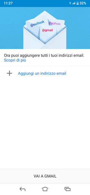 Seleziona Aggiungi un indirizzo email