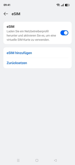 Wählen Sie eSIM hinzufügen