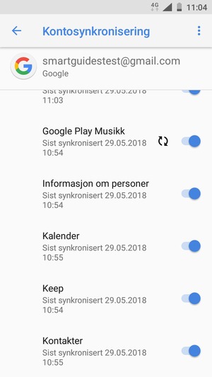 Forsikre deg om at Kontakter er valgt