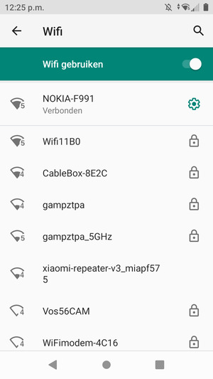 U bent nu verbonden met het WiFi-netwerk
