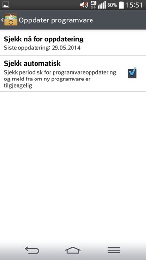 Velg Sjekk nå for oppdatering