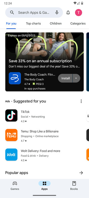 Select the Search bar