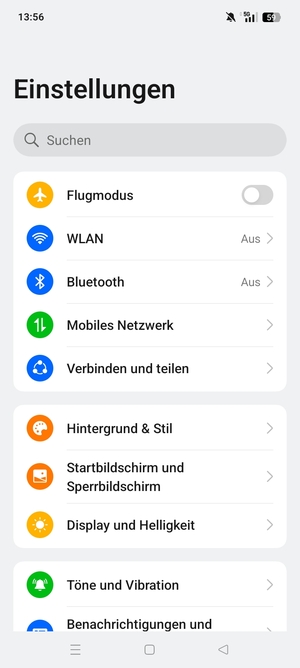 Wählen Sie Mobiles Netzwerk