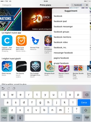 Inserisci il nome dell'app