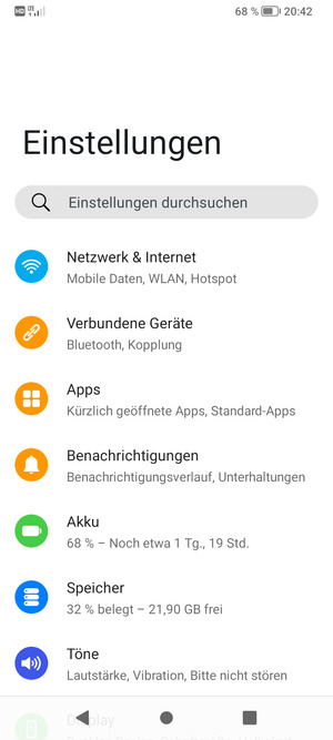 Wählen Sie Netzwerk & Internet