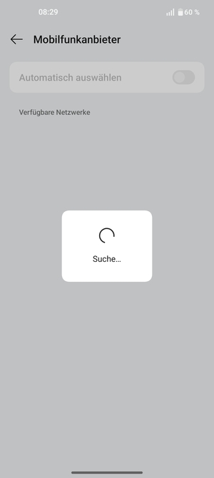 Warten Sie, bis die Suche abgeschlossen ist