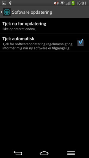 Vælg Tjek nu for opdatering