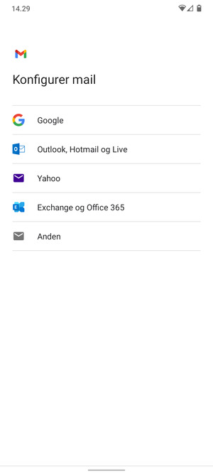 Vælg Outlook, Hotmail og Live