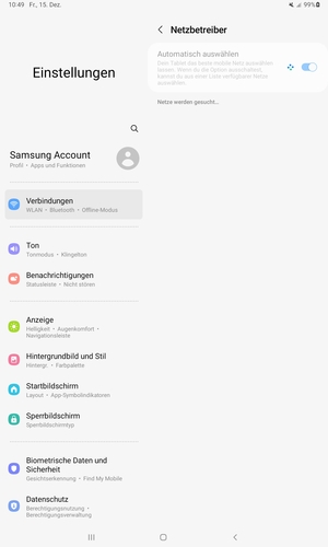Warten Sie, bis die Suche abgeschlossen ist