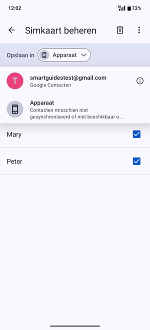Selecteer uw Google-account