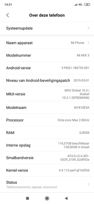 Selecteer Systeemupdate
