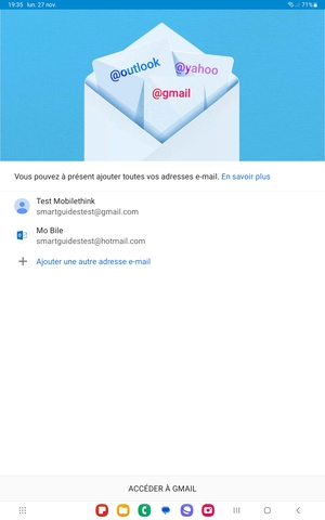 Sélectionnez ACCÉDER À GMAIL