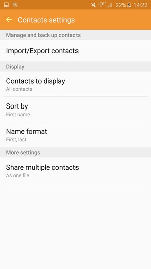 Select Import/Export contacts