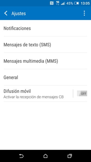 Seleccione Mensajes de texto (SMS)