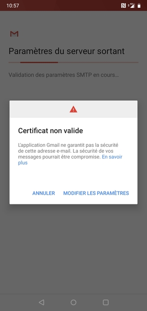 Sélectionnez MODIFIER LES PARAMÈTRES