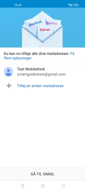 Vælg GÅ TIL GMAIL