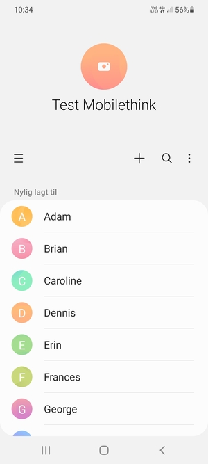 Velg menyknappen