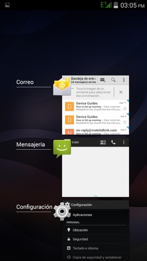 Deslice las aplicaciones a la derecha para cerrarlas