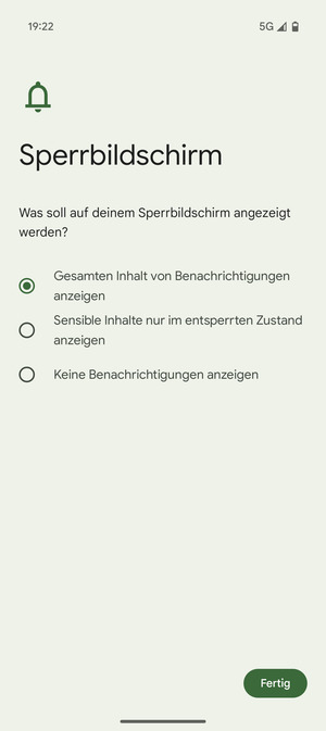 Wählen Sie die gewünschte Option und wählen Sie Fertig
