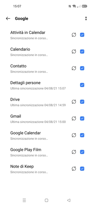 Le tue informazioni verranno sincronizzate