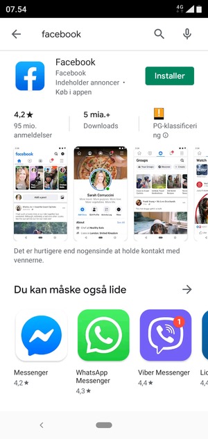 Vælg appen