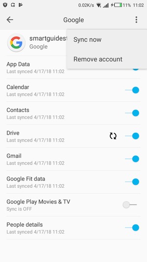 Select Sync now