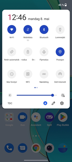 Slå av Wi-Fi og Bluetooth