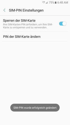 Ihre SIM-PIN wurde geändert