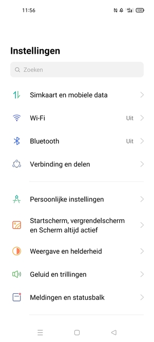 Selecteer Simkaart en mobiele data