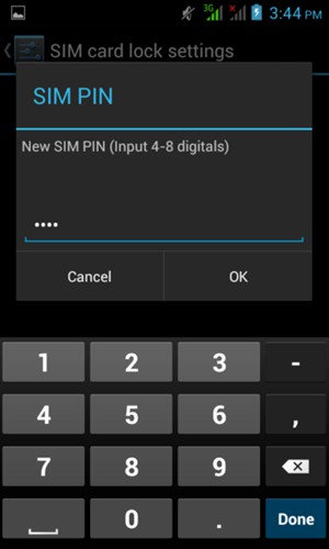 Enter your New SIM PIN and select OK