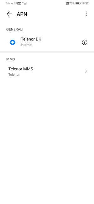 Seleziona il tasto Menu