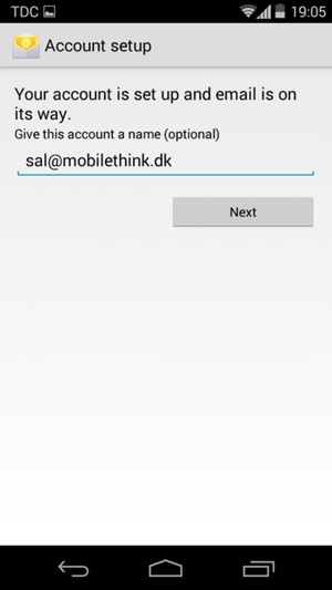 Give your account a name and select Next