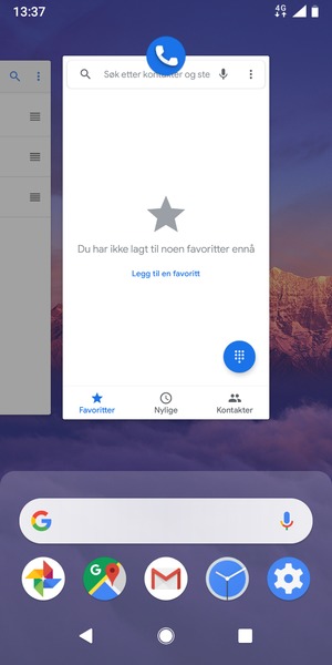Dra apper opp for å lukke dem
