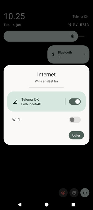 Vælg Udfør