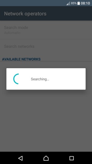 Wait for the search to finish