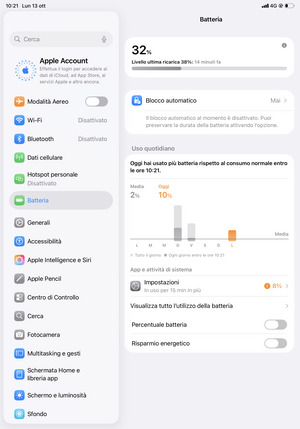 Seleziona Batteria