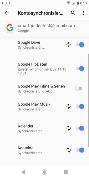 Ihre Daten werden synchronisiert