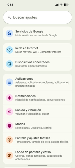 Seleccione Redes e Internet