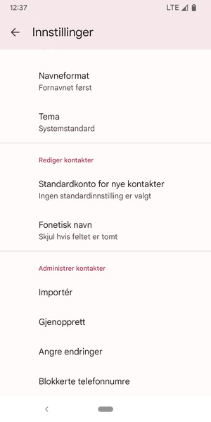Bla til og velg Importér