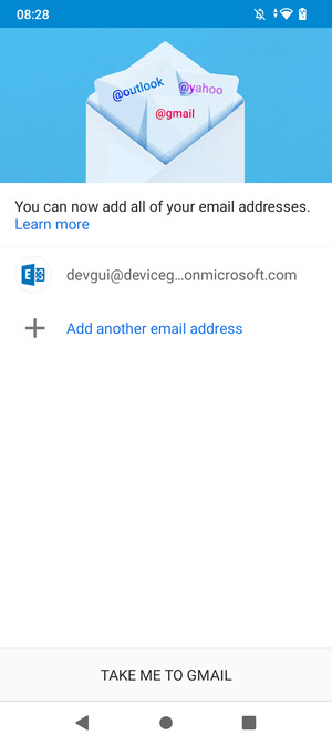 Select TAKE ME TO GMAIL