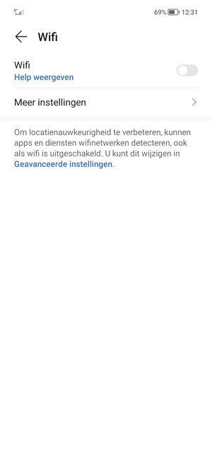 Schakel Wifi in