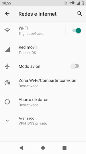 Seleccione Zona Wi-Fi/Compartir conexión