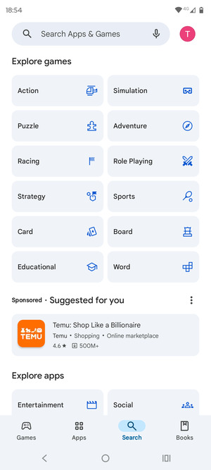 Select the Search bar